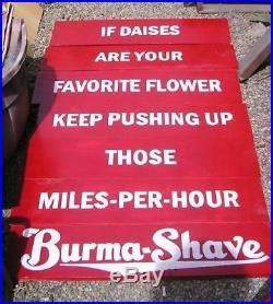 Vtg Look Burma Shave Reproduction Wood Sign HP 6 Pcs Any Slogan You Choose | Original Vintage ...