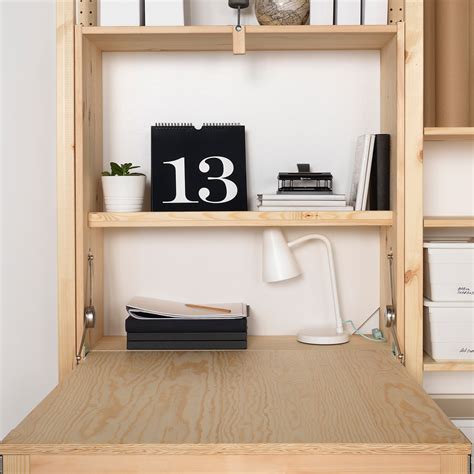 IVAR Storage unit with foldable table, pine - IKEA | Ikea ivar, Foldable table, Ikea desk