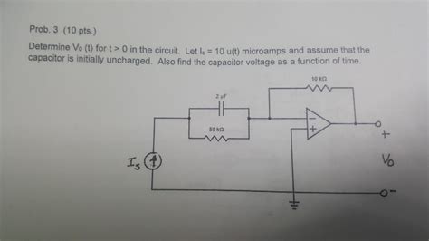 Solved Prob. 3 (10 pts.) Determine Vo () for t> 0 in the | Chegg.com