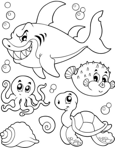 under the sea coloring pages for toddlers - Celine Berman