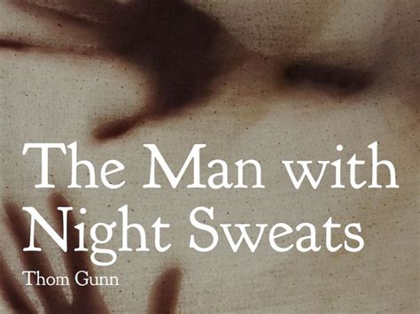 'The Man with Night Sweats' by Thom Gunn - Poem Analysis | Teaching Resources