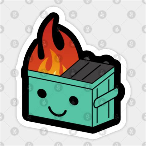 Cute Dumpster Fire - Cute Dumpster Fire - Sticker | TeePublic