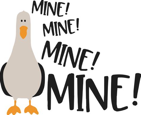 Mine Mine Mine seagull laptop sticker - TenStickers