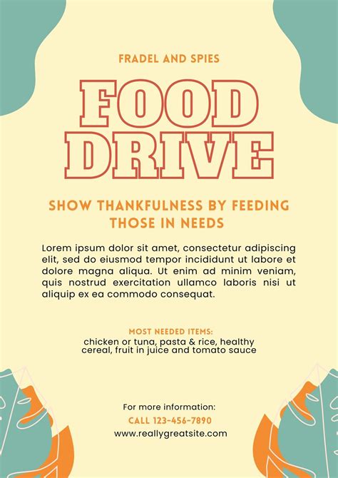 Canned Food Drive Poster Ideas: Eye-Catching Designs to Boost Donations