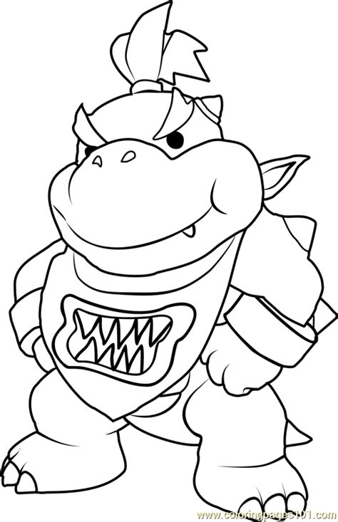 Bowser Jr Coloring Page - Free Super Mario Coloring Pages : ColoringPages101.com