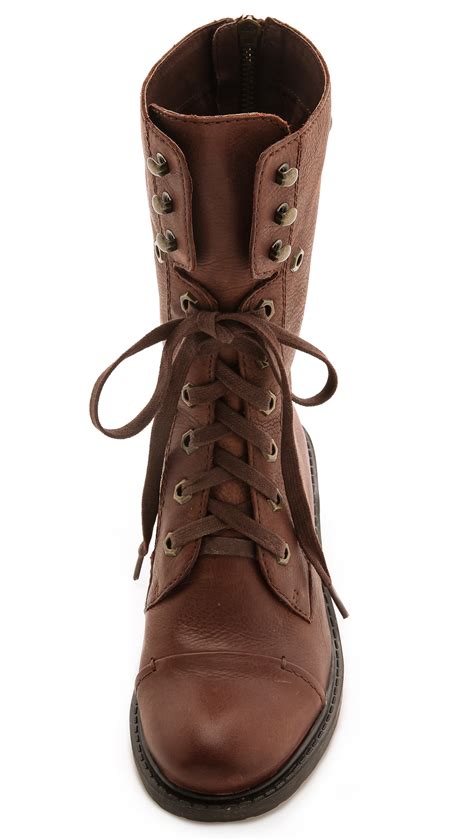 Lyst - Sam Edelman Darwin Combat Boots Bridal Brown in Brown