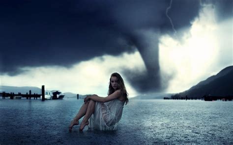 digital Art, Women, Tornado Wallpapers HD | Desktop background images, Background images ...