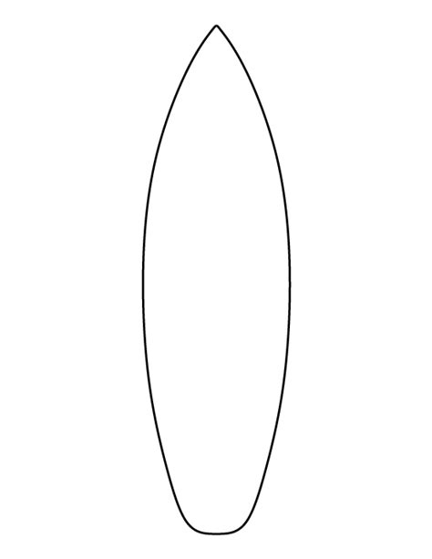 Printable Surfboard Template