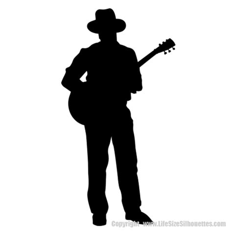 Guitar Player SILHOUETTES (Wall Decor) Life-size Musician Vinyl Wall Decals