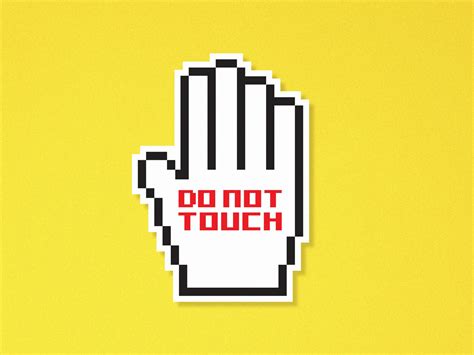 Do Not Touch Sticker Laptop Stickers Weatherproof Sticker | Etsy