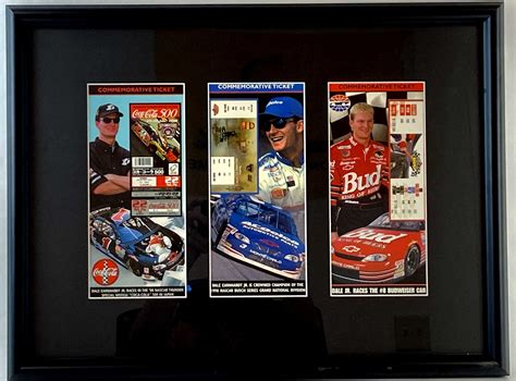 Lot - (3) NASCAR Commemorative Framed Tickets