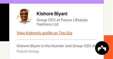 Kishore Biyani - Group CEO at Future Lifestyle Fashions Ltd | The Org