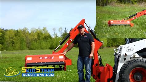 Skid Steer Roadside Mower - World's First Skid Steer Boom Mower! - YouTube