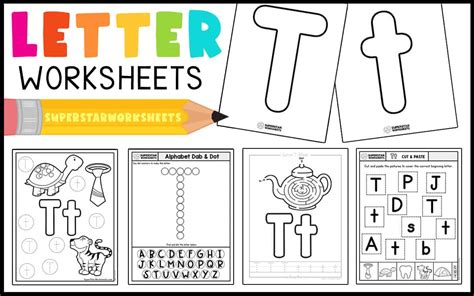 Letter T Worksheets - Superstar Worksheets