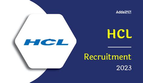 HCL Recruitment 2023, Notification, Application Form, and Latest HCL ...