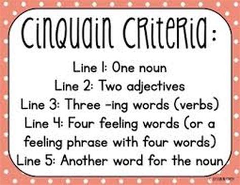 Cinquain Poem Template Printable - Printable Word Searches