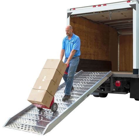 1500 lb Capacity Box Truck Loading Ramp 16' Aluminum - Walmart.com ...