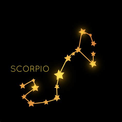 Scorpio constellation in space golden zodiac sign 20363437 Vector Art at Vecteezy