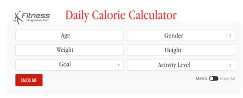 Daily Calorie Calculator For Weight Loss And Weight Gain