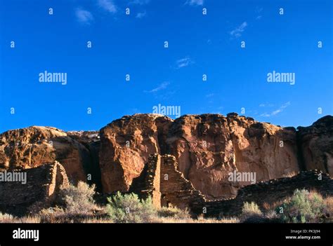 Anasazi ruins of Hungo Pavi, unexcavated, Chaco Canyon, New Mexico. Photograph Stock Photo - Alamy