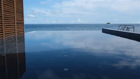 Infinity pool in Maldives extends to Indian Ocean Stock Video Footage ...