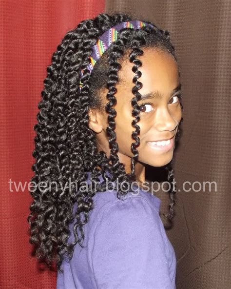 Tweeny Hair: Three Strand Twist Out