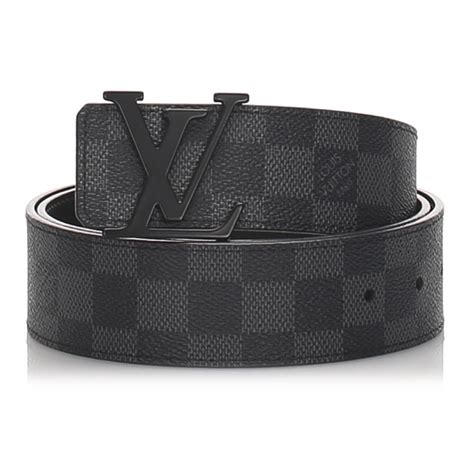 Louis Vuitton Vintage - Damier Graphie Initiales Belt - Black Gray ...