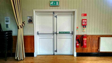 New emergency exit doors – Rayne Village Hall