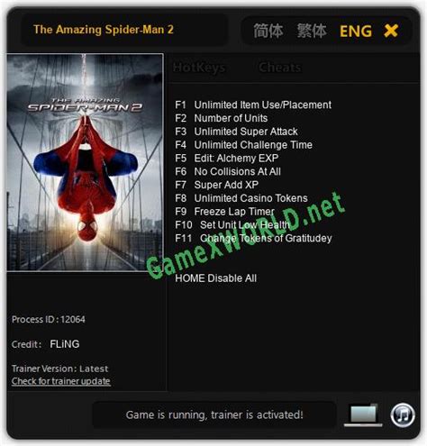 The Amazing Spider-Man 2: Читы, Трейнер +11 [FLiNG] » GameXworld.net - Скачать игры, коды ...