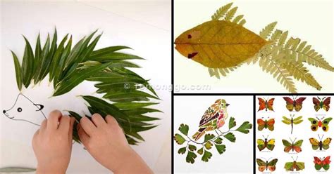 15 Contoh Gambar Kerajinan Mozaik dari Daun Kering Terbaru | Plant leaves, Toddler activities ...