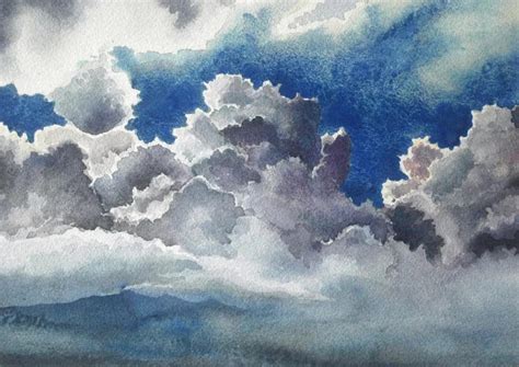 картины небо акварель: 6 тыс изображений найдено в Яндекс.Картинках | Watercolor clouds ...