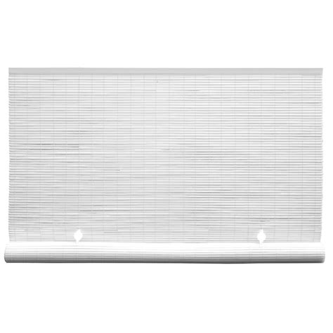 All-Weather Exterior PVC Roll-up Sun Shade 96 in. W x 72 in. L White Cordless-3321087 - The Home ...