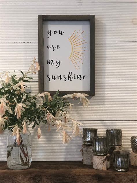 You are my sunshine rustic wood sign | Etsy