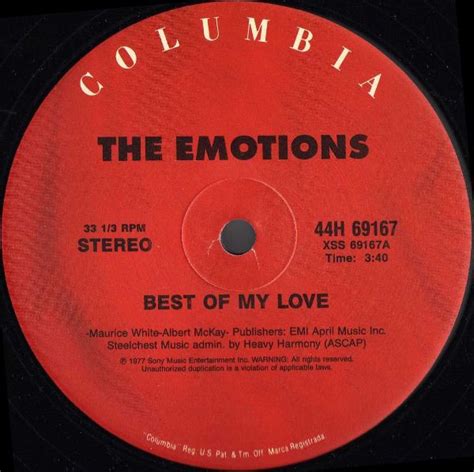 The Emotions - Best Of My Love / I Don't Wanna Lose Your Love (1987 ...