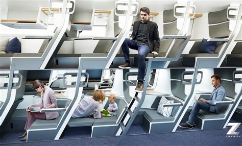 Double-Decker Plane Seat Design by Zephyr Seat