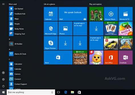 How to Switch Between Start Menu and Start Screen in Windows 10? – AskVG