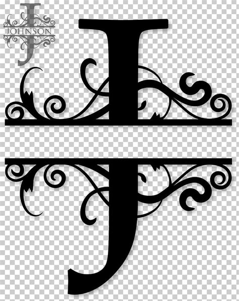 Monogram Letter PNG, Clipart, Alphabet, Black And White, Calligraphy, Decal, Graphic Design Free ...