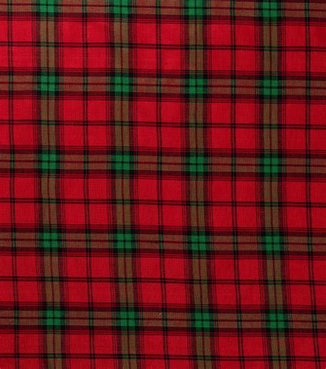 Red Plaid Christmas Cotton Fabric | JOANN