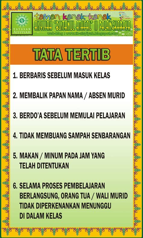 Contoh Tata Tertib Wali Murid Paud - IMAGESEE