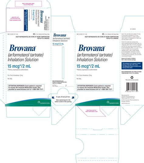 Brovana - FDA prescribing information, side effects and uses