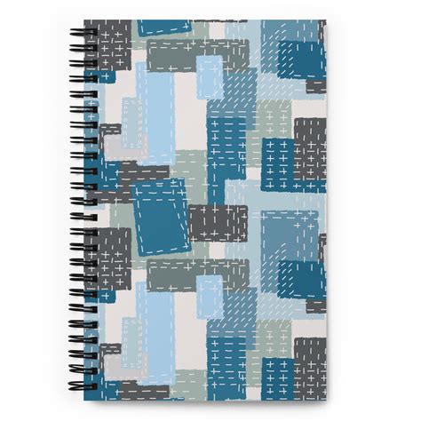 Mod Bloom Spiral Dot Grid Quilter's Notebook — Bayhill Studio