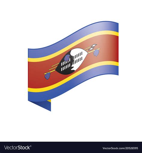 Swaziland flag Royalty Free Vector Image - VectorStock