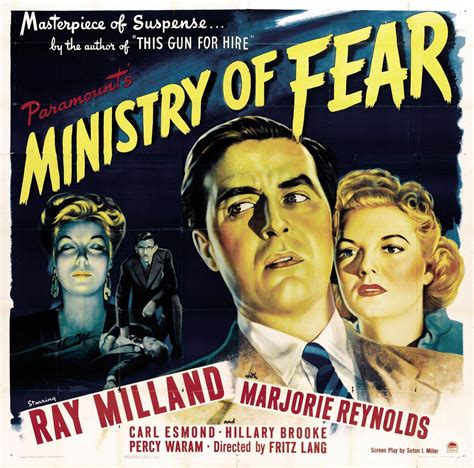 MINISTRY OF FEAR (Movie Poster) 1944 | Film noir, Movie posters, Fritz lang film