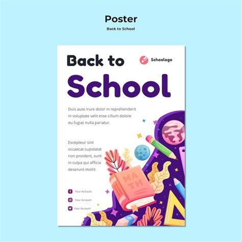 Free PSD | Back to school poster template