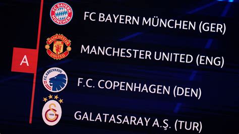 Champions League group-stage draw: Manchester United drawn with Harry Kane's Bayern Munich ...