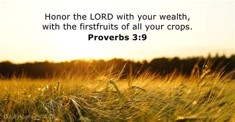 Proverbs 3:9 - Bible verse - DailyVerses.net