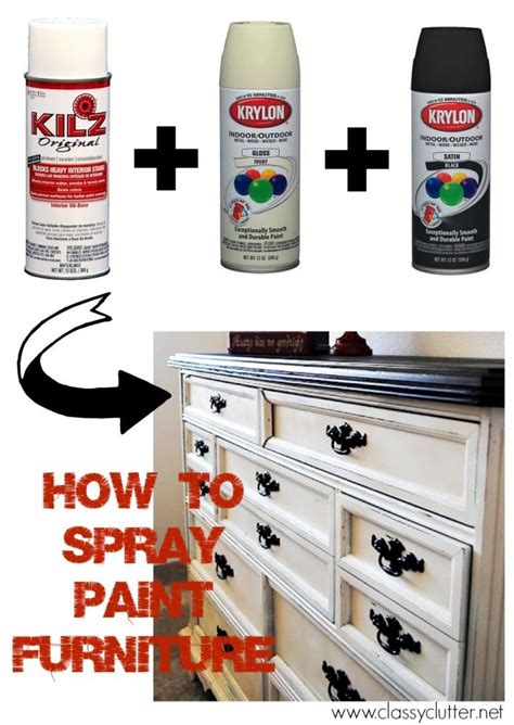 How to Spray Paint Furniture - | Spray paint furniture, Paint furniture, Furniture makeover