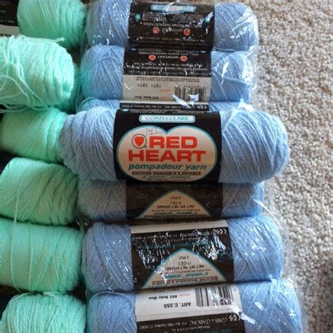 Red Heart Pompadour Yarn Baby 802 Baby Blue by GrammaHGifts