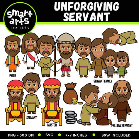 Parable of Unforgiving Servant Clip Art - Educational Clip Arts and Bible Stories