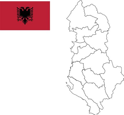 map and flag of Albania 10199514 Vector Art at Vecteezy